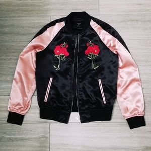 Embroidered bomber jacket
